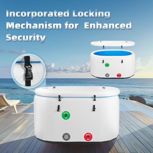 Black XL Cold Plunge Tub, 53.15" L x 33.46" W x 25.59" H T19606