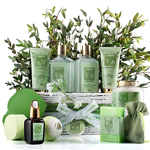 15 pc Tea Tree Bath Set with Bath Oil, Shower Gel, Bubble Bath, Handmade Soap, Steamer Tablet, Potpourri U45375