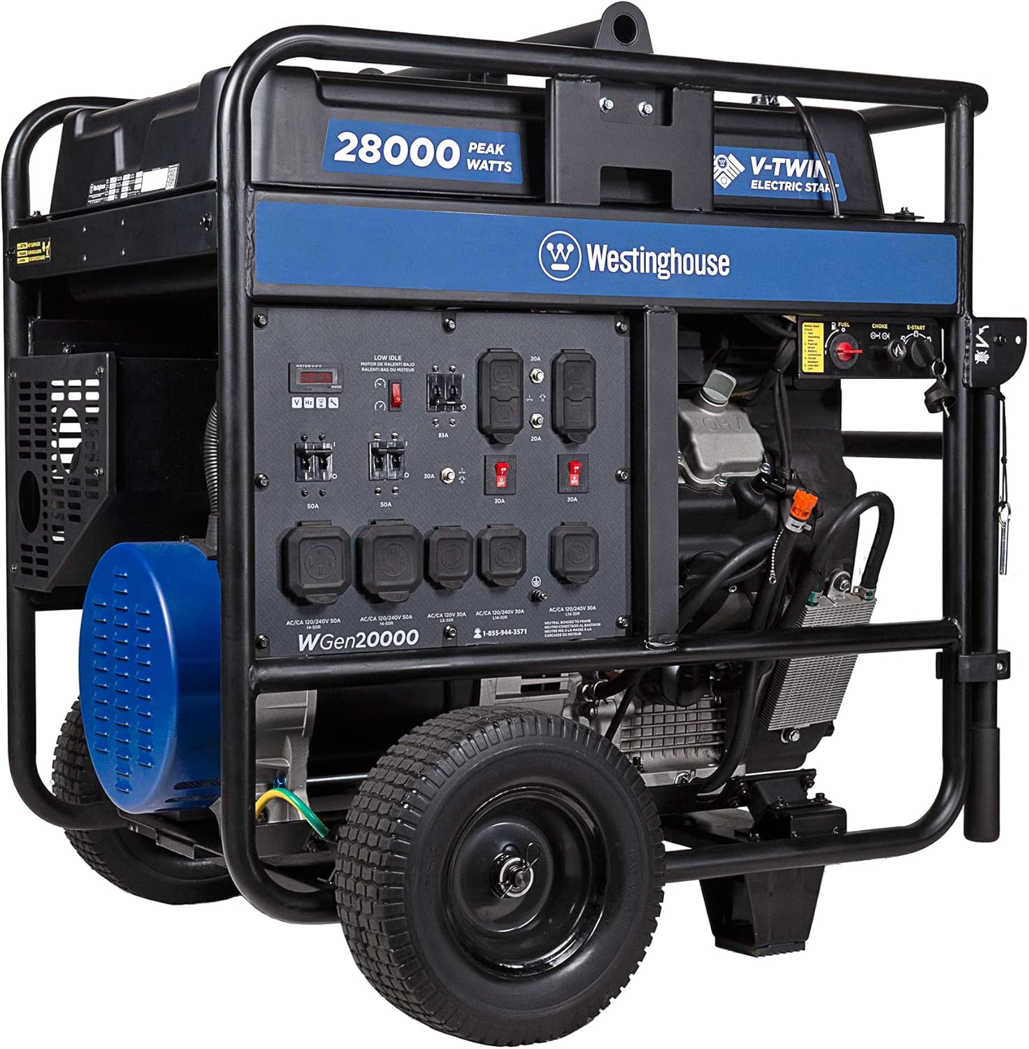 Dual Fuel Portable Generator 9500 Rated 12500 Peak Watts Electric Start N867076
