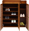 7-Tier Bamboo Shoe Storage Cabinet with 3 Doors O3453