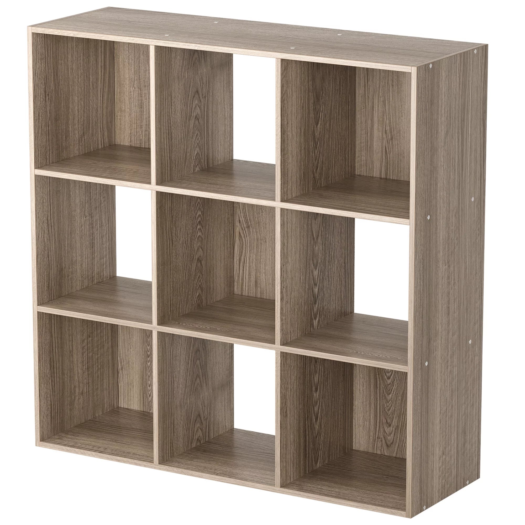 3-Tier 9 Cube Storage Organizer Wood Bookcase Bookshelf Black T6649