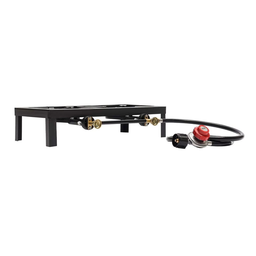 Double Propane Gas Burner Stove with Regulator Hose V874387