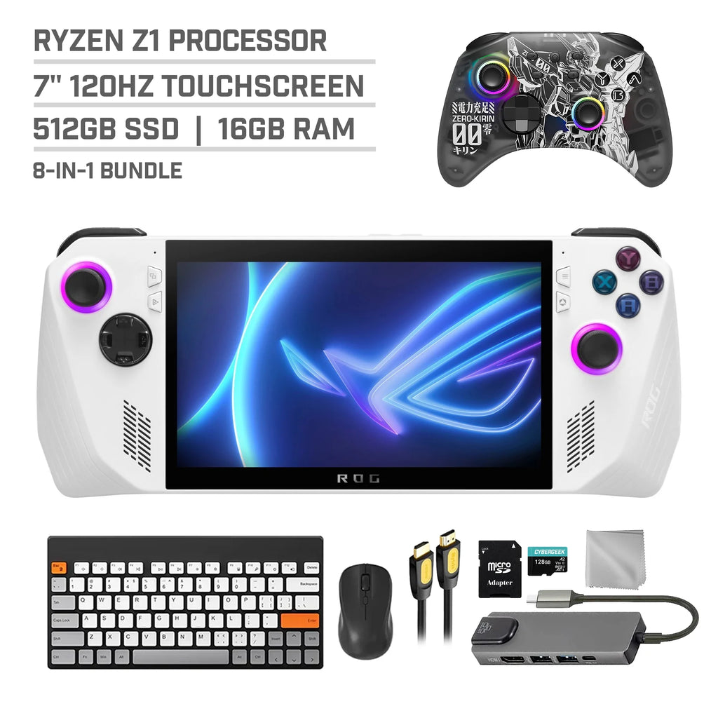 512GB Gaming Handheld 7-inch Touchscreen 120Hz FHD 1080p AMD Ryzen Z1 Processor Y3936
