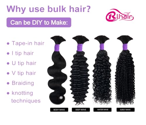 100% Unprocessed Brazilian Virgin Human Hair Extensions 100g (1Pack-2Bundles) Micro Braiding Hair F5896