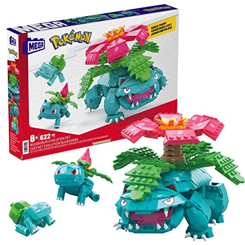 Bulbasaur Evolution Set with 622 Pieces, 3 Poseable Characters F473
