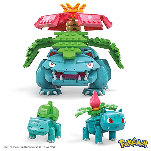 Bulbasaur Evolution Set with 622 Pieces, 3 Poseable Characters F473