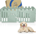 Green 6-Panel Plastic Dog Playpen G7597