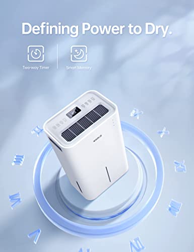 Dehumidifier with Auto or Manual Drainage, 36 db Noise Reducing, 3 Operation Modes U84170