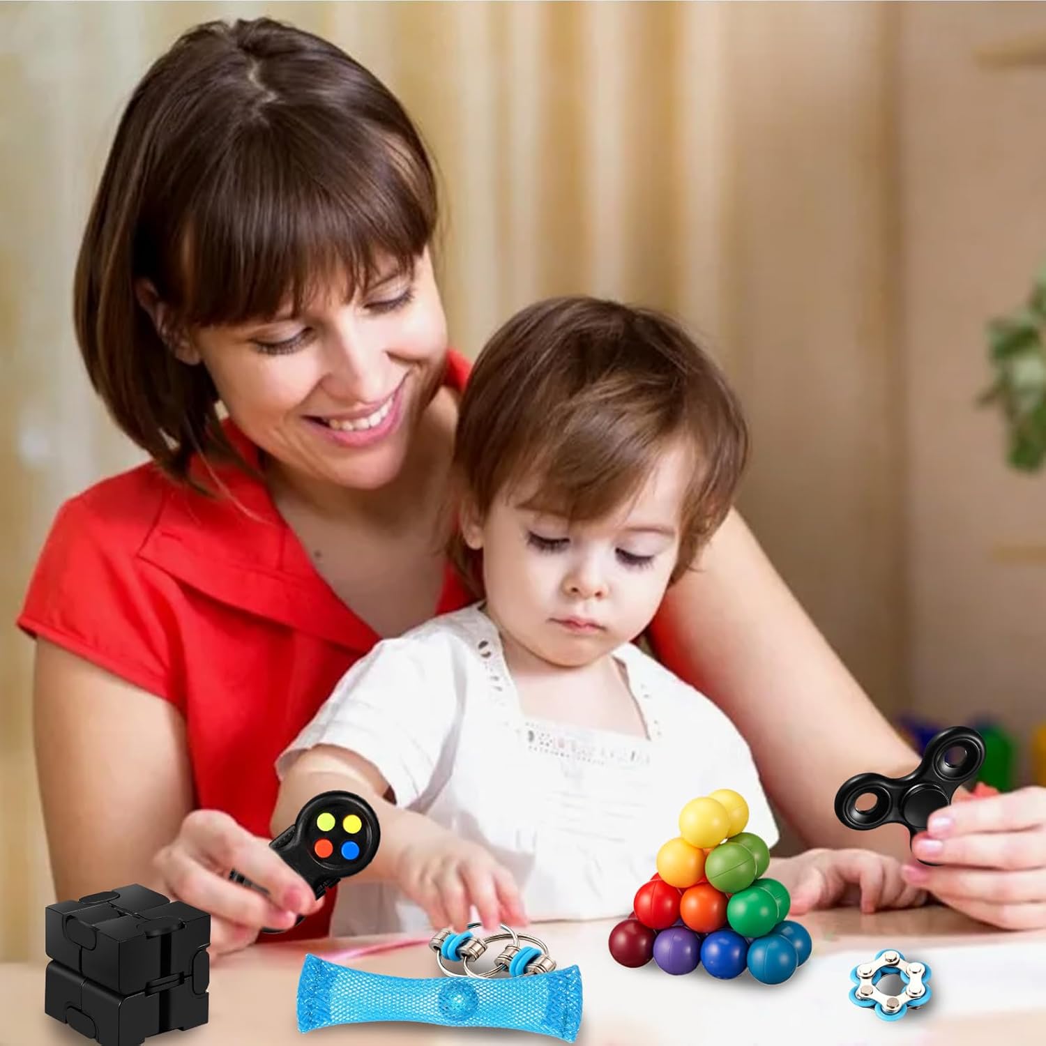 7Pack Fidget Toys Set Sensory Toys for Kids Adults Autistic ADHD Stress Relief Toys T749629