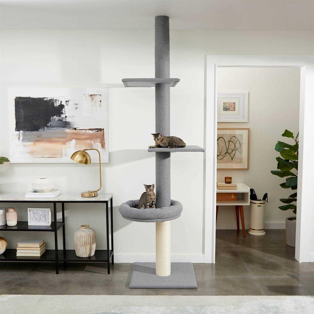 88 to 106-in 3 Level Floor to Ceiling Heavy Duty Cat Tower S285359