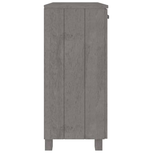 Light Gray Solid Wood Pine Sideboard with 2 Doors Q394