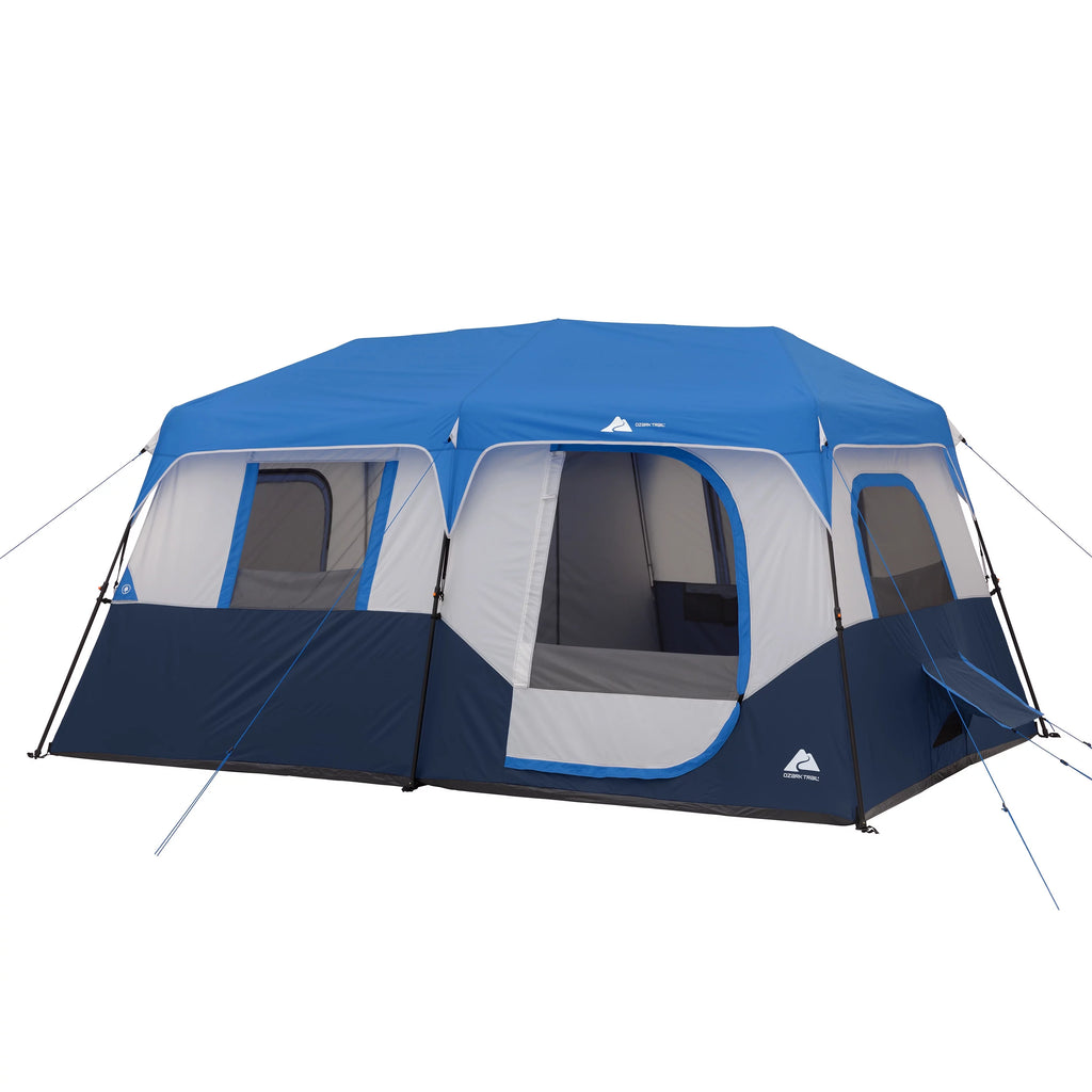 13' x 9' 8-Person Cabin Tent with LED Lighted Poles Q63192