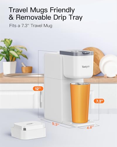 White 3 in 1 Single Serve Coffee and Tea Maker with 16oz Water Reservoir C7591