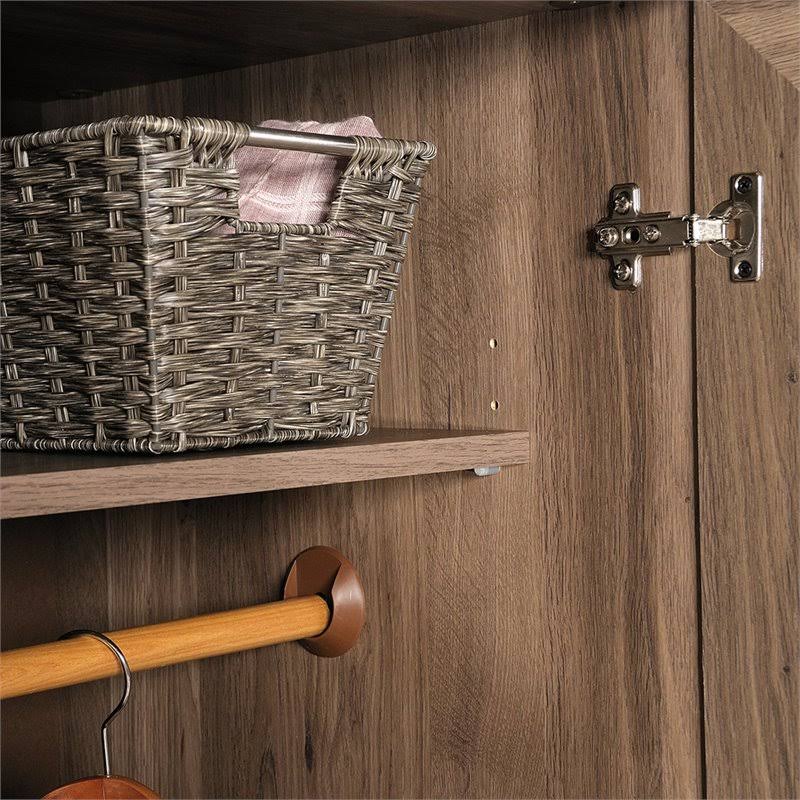 Wardrobe Armoire with 1-Drawer in Salt Oak E8775