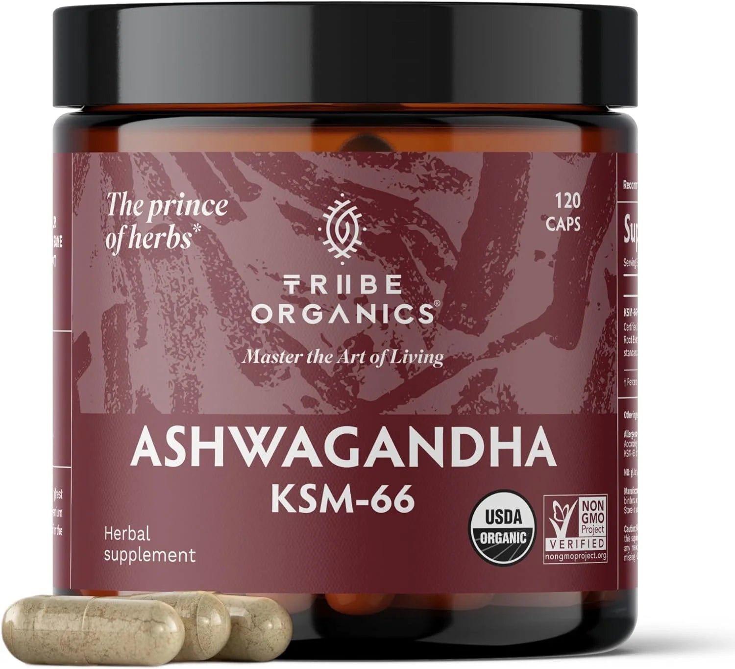 600mg Ashwagandha Herbal Supplement 120 Capsules M3328