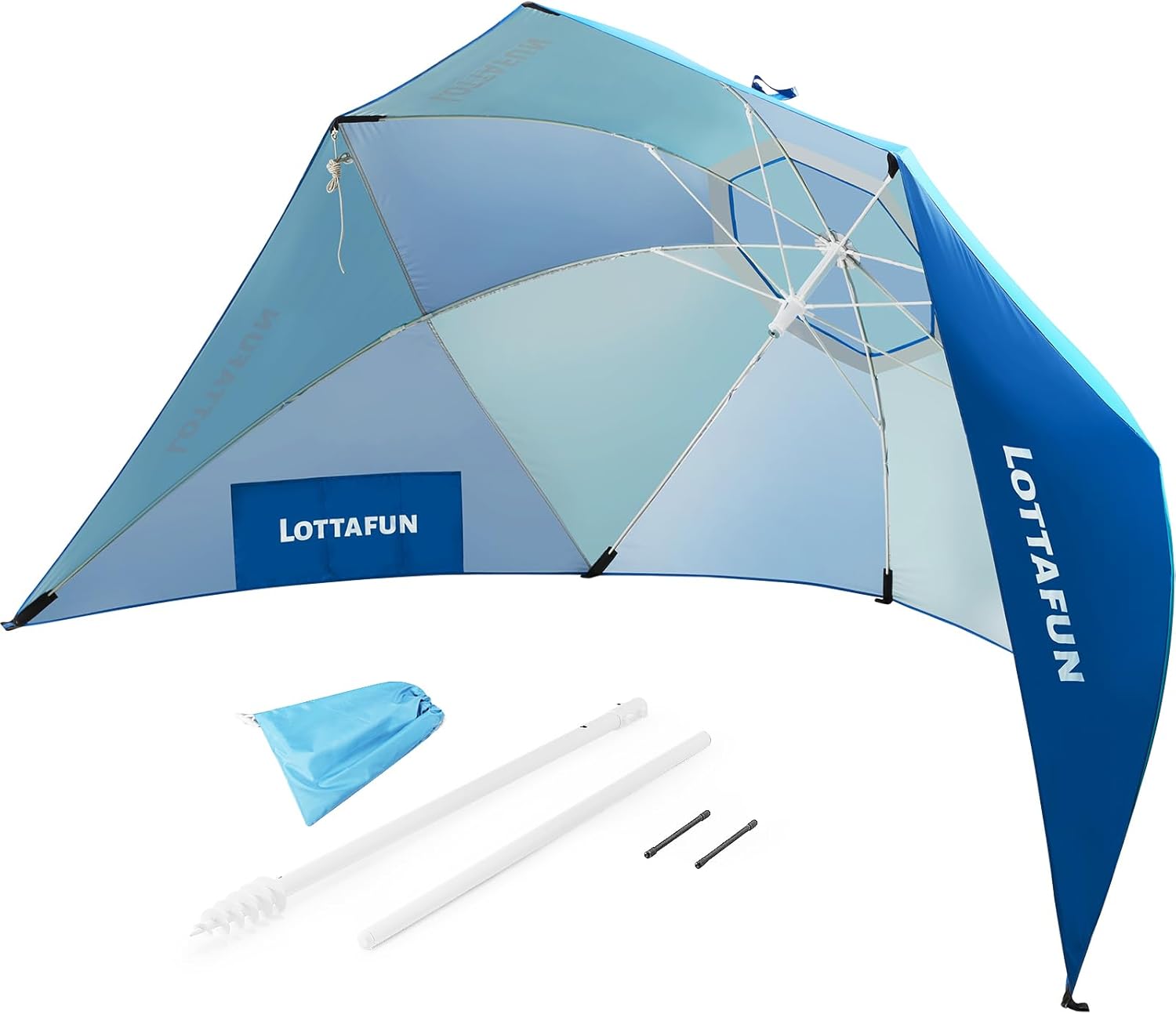 10-Foot Blue Green UPF 50+ Umbrella Shelter B6064