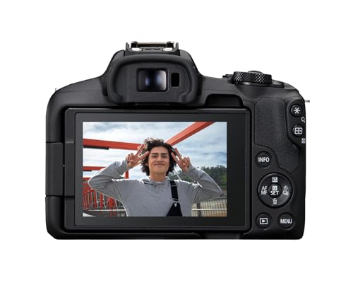 Black Mirrorless Camera with RF-S18-45mm Lens Kit, 24.2 Megapixel CMOS Sensor, 4K Video A36246