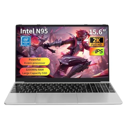 15.6" FHD Display Intel N95 Quad-Core 16GB RAM 512GB SSD RGB Keyboard Fingerprint Reader Windows 11 Pro Laptop S406