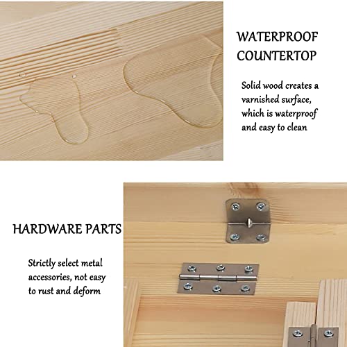 Solid Wood Wall-Mounted Drop-Leaf Table 80 * 40cm T101