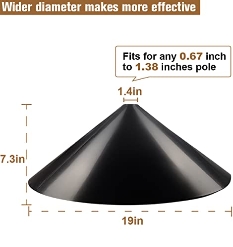 19 Inch Diameter Squirrel Baffle for Bird Feeder Pole C4502