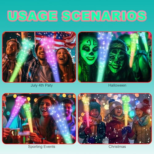 24 PCS Glow Fiber Optic Wands J871201
