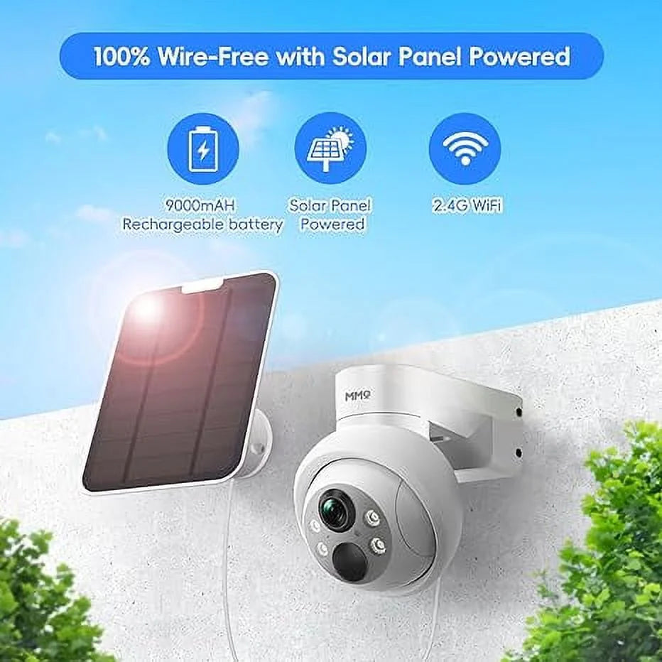 4MP HD Wireless Battery Security Camera with Color Night Vision W40074