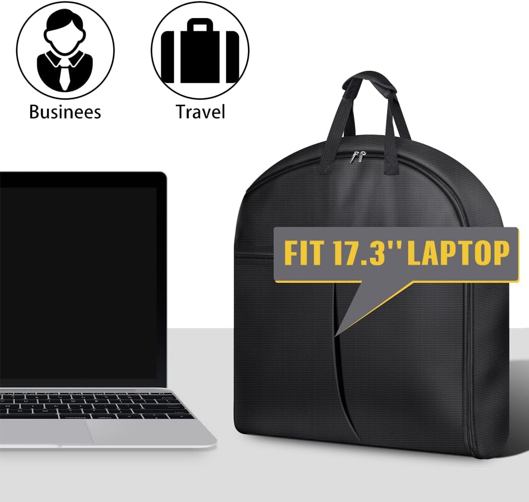 Black 43’’ Heavy Duty Waterproof Convertible 2 in 1 Garment Duffle Bag L3630