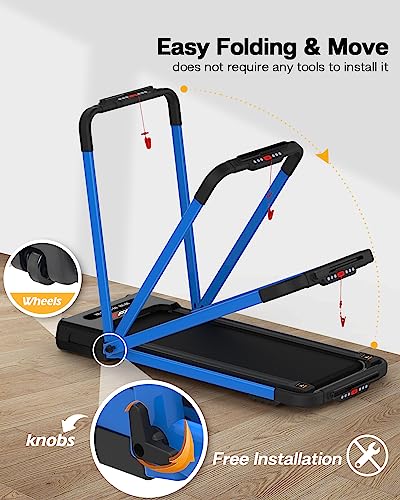 Under Desk Treadmill Walking Pad 2 in 1 Folding Compact Electric Running Machine L74792