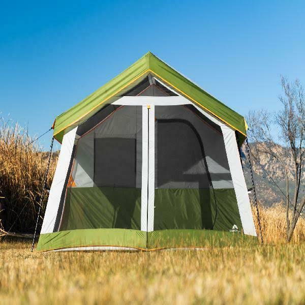 8-Person Family Cabin Camping Tent with Screen Porch and Carry Bag U6160