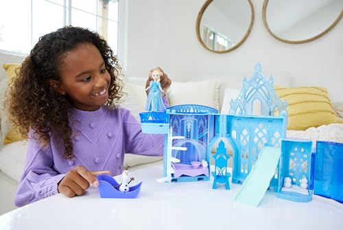Storytime Stackers Elsa Ice Palace Stackable Castle Doll House with Small Doll & 8 Pieces S3661