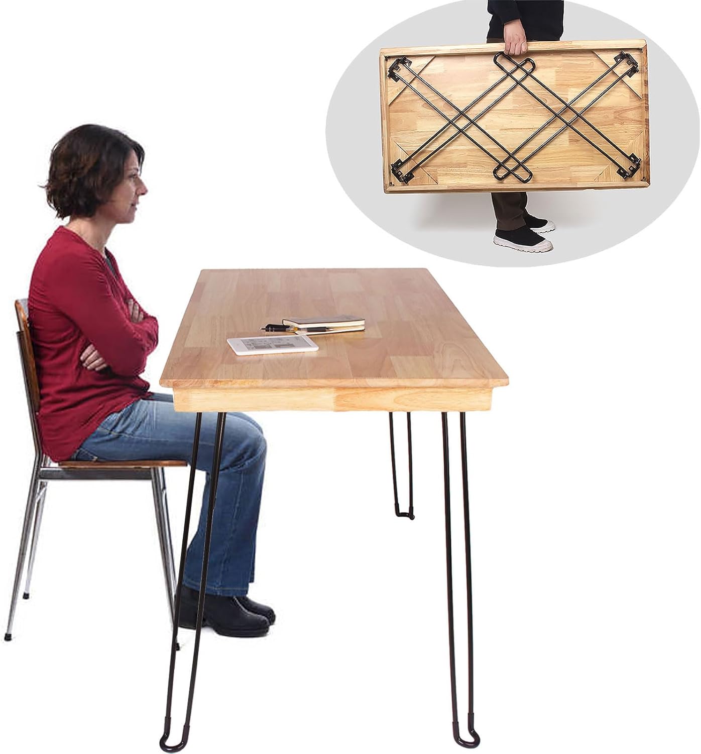 43in Wooden Folding Desk X650