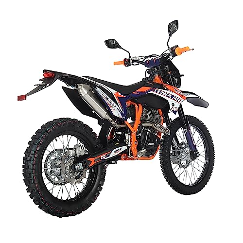 250cc Dirt Bike with 5-Speed Manual Transmission, Electric/Kick Start, 21"/18" Wheels, Orange A7112