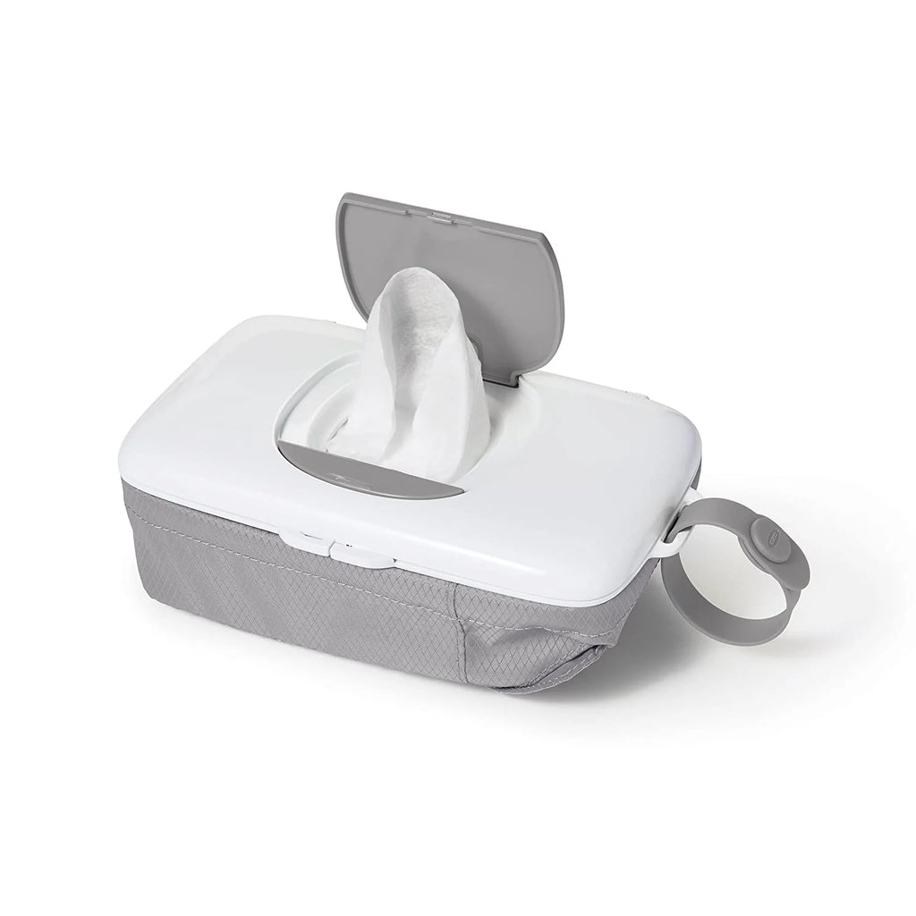 Gray Wipes Dispenser with Diaper Pouch N8299