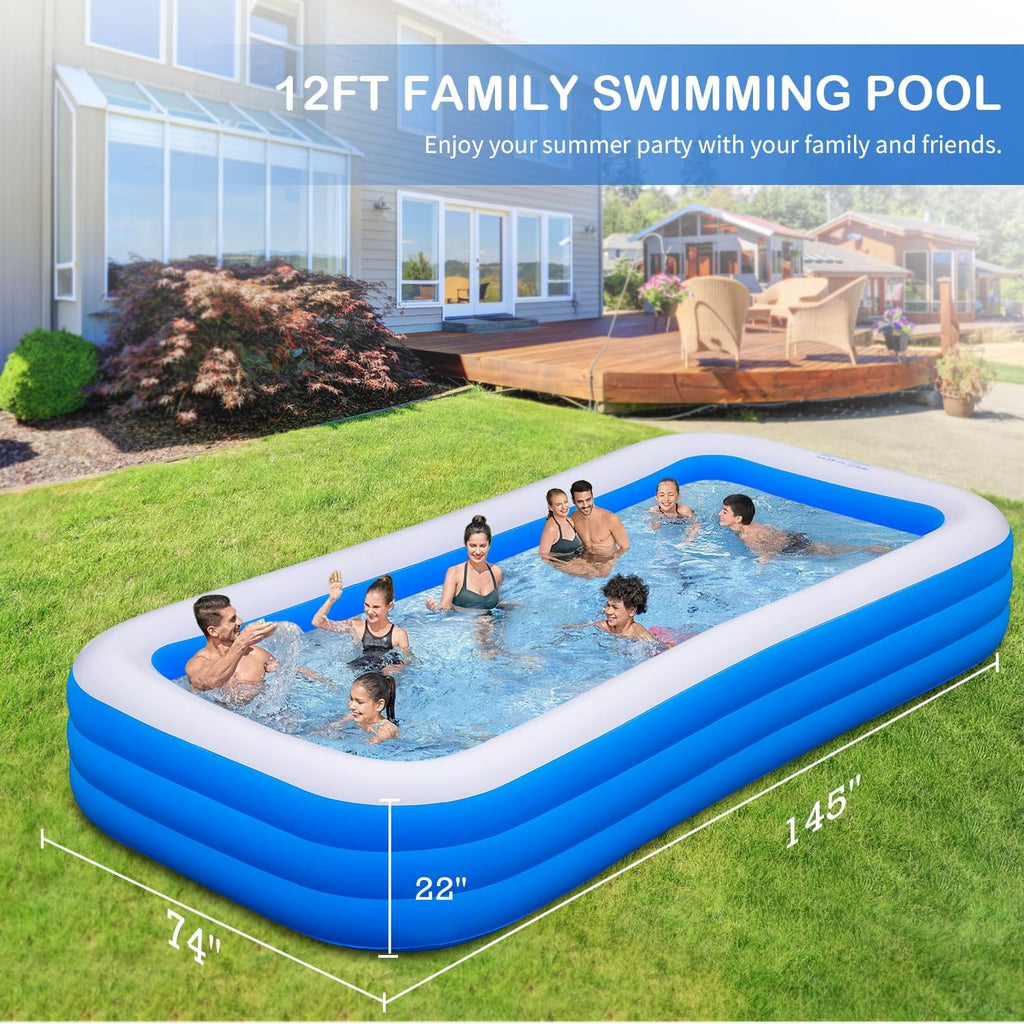 145" X 74" X 22" Inflatable Swimming Pool Z62282