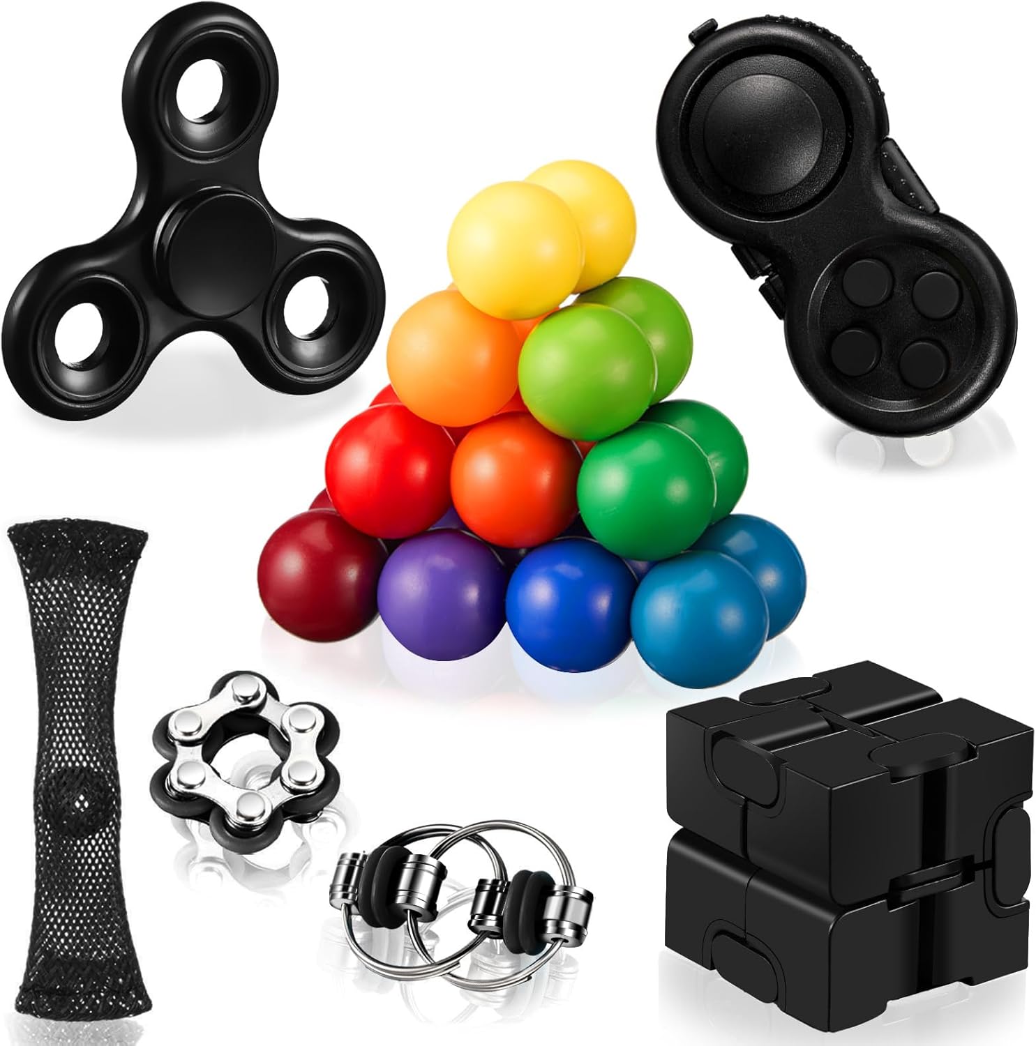 7Pack Fidget Toys Set Sensory Toys for Kids Adults Autistic ADHD Stress Relief Toys T749629