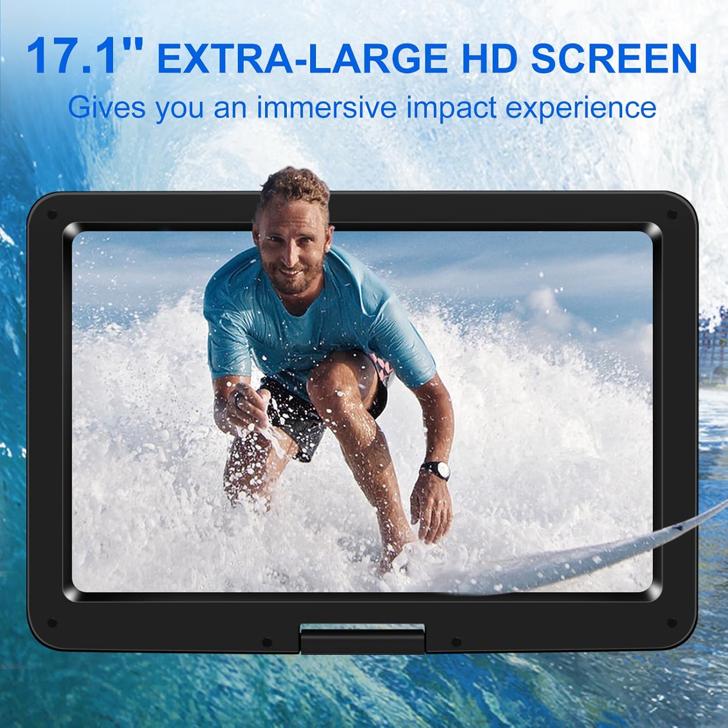 19.6" Portable DVD Player with 17.1" HD Swivel Screen W4266