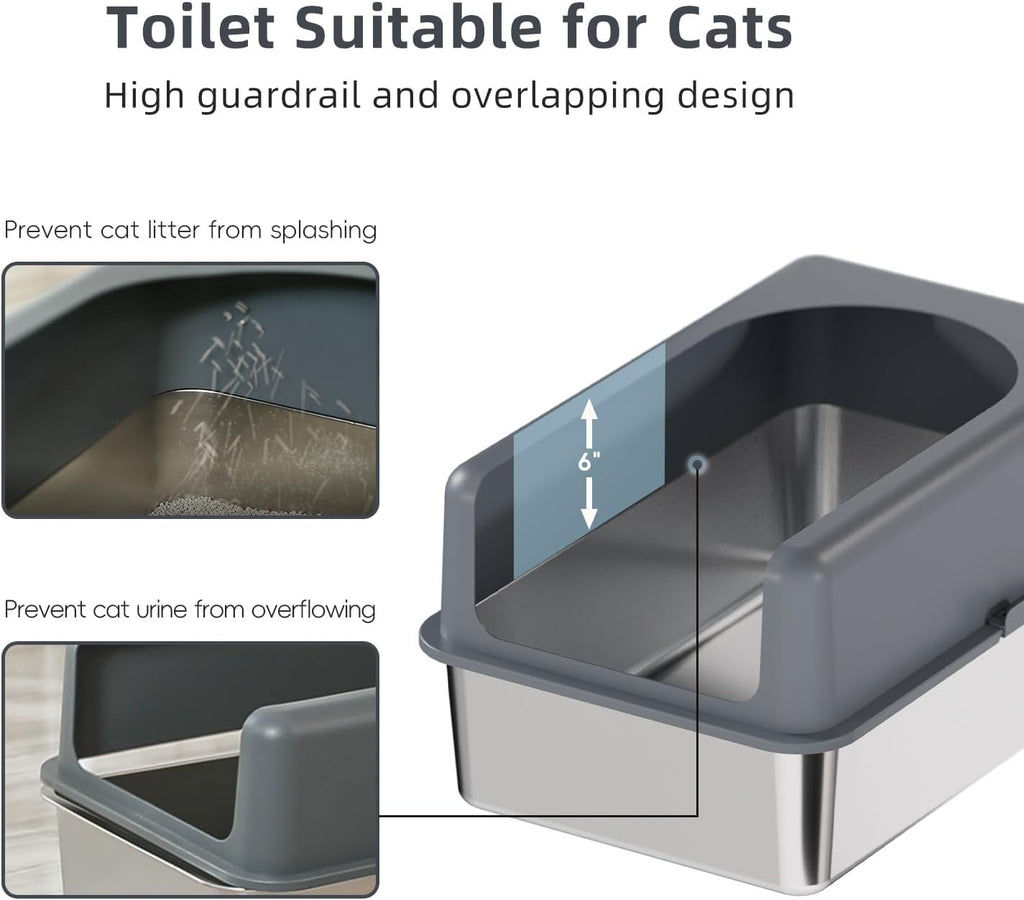 Stainless Steel Cat Litter Box with Lid U191438
