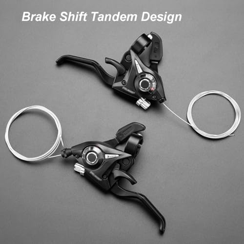 3x7 Speed Mountain Bike Gear Shift Brake Lever Set with Digital Gear Dial & Brake Cable S67461