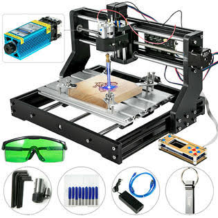 CNC Router 3 Axis Engraving Machine with Laser Head Q5497
