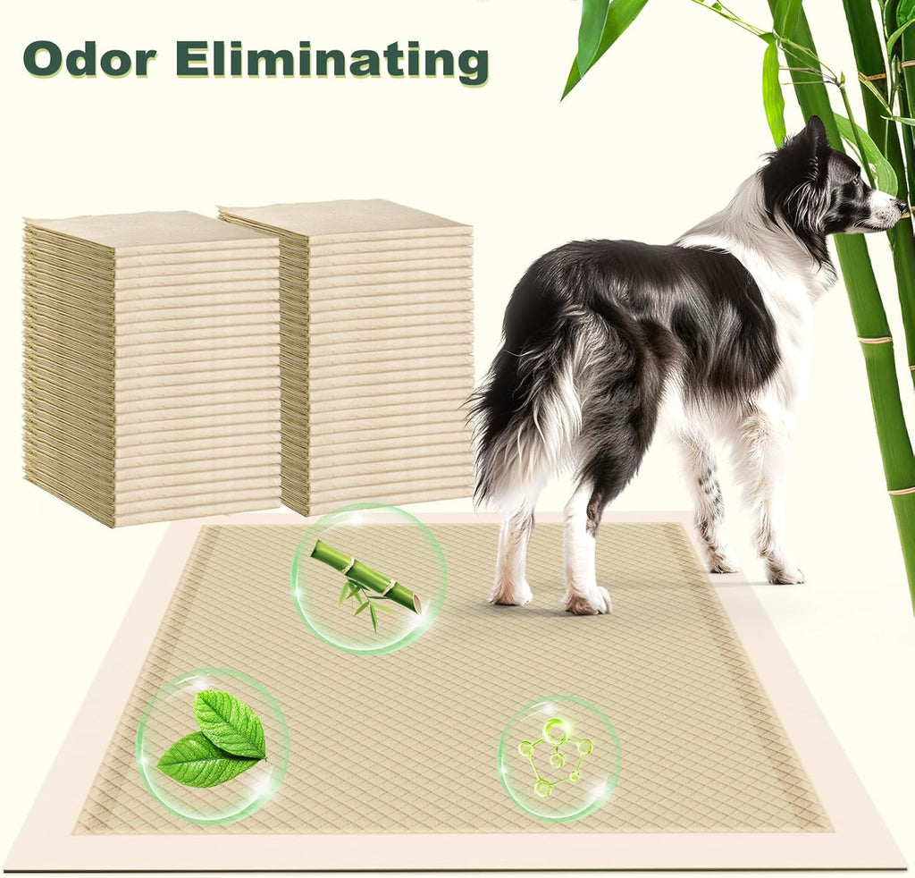 Bamboo Dog Training Pads, 28x34in Extra Large, 30 Counts N819467