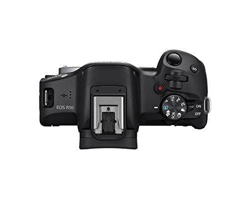 Black Mirrorless Camera with RF-S18-45mm Lens Kit, 24.2 Megapixel CMOS Sensor, 4K Video A36246