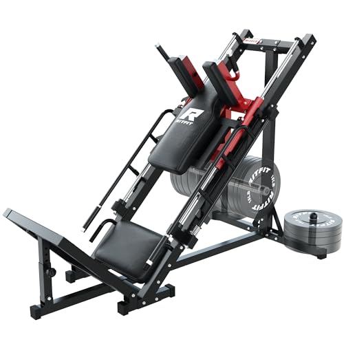 Adjustable Leg Press Hack Squat Machine with Linear Bearing H843790