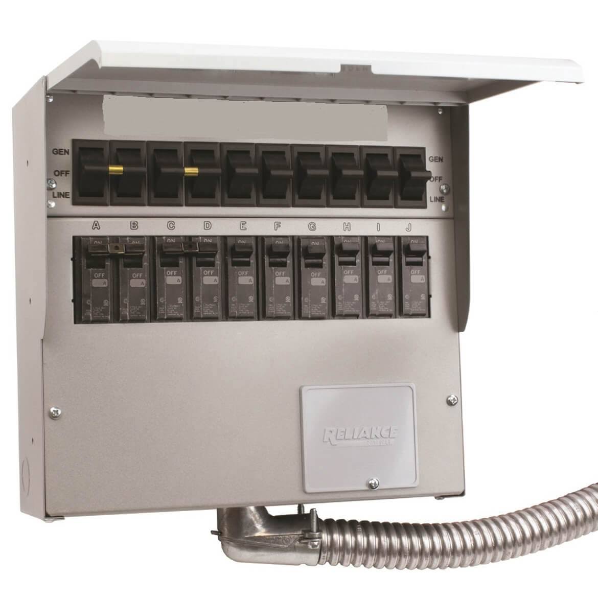 30-Amp 120/240V 10-Circuit Indoor Transfer Switch V2970
