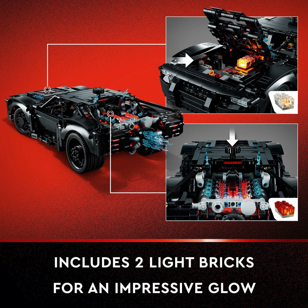 LEGO Technic BATMOBILE 42127 Model Car Building Toy with Light Bricks P4495