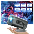 White 1080P Smart Projector with WiFi and Bluetooth F195147