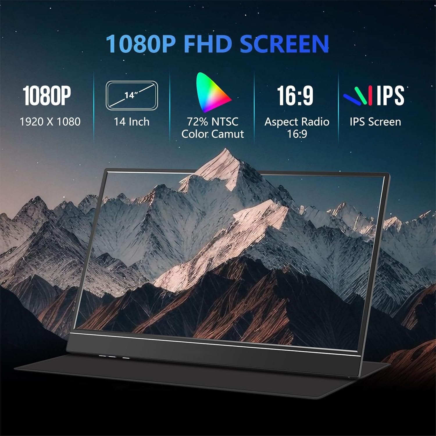 14 Inch 1080P FHD IPS USB C Portable Monitor P663