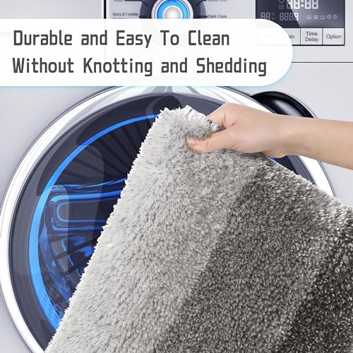 Blue Gray 24"x17" Microfiber Bath Rug W479968