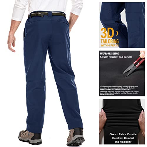 Mens Waterproof Fleece Lined Insulated Winter Hiking Pants W400
