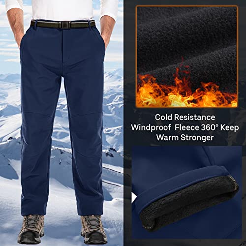 Mens Waterproof Fleece Lined Insulated Winter Hiking Pants W400