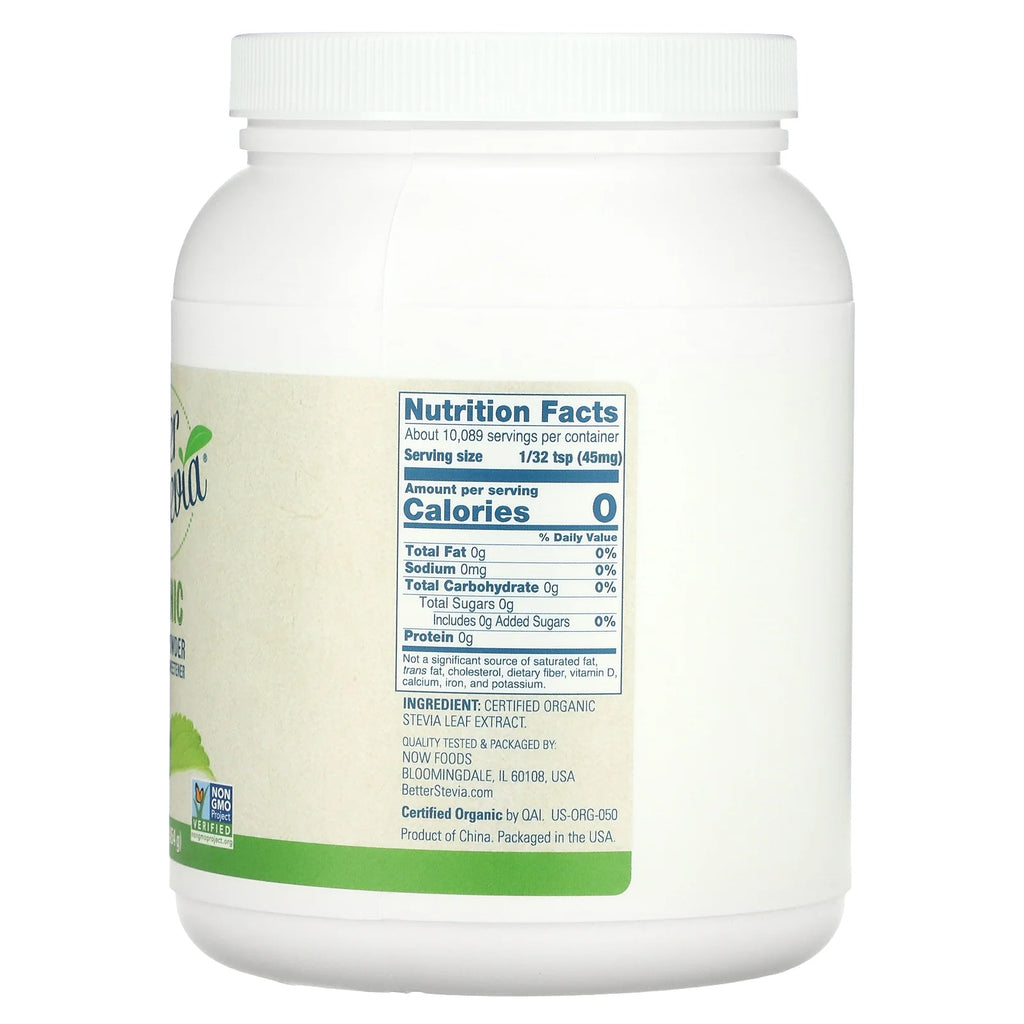 Certified Organic Stevia Extract Powder, 1-Pound W5808
